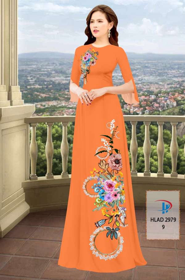 Vải Áo Dài Hoa In 3D AD HLAD2979 67